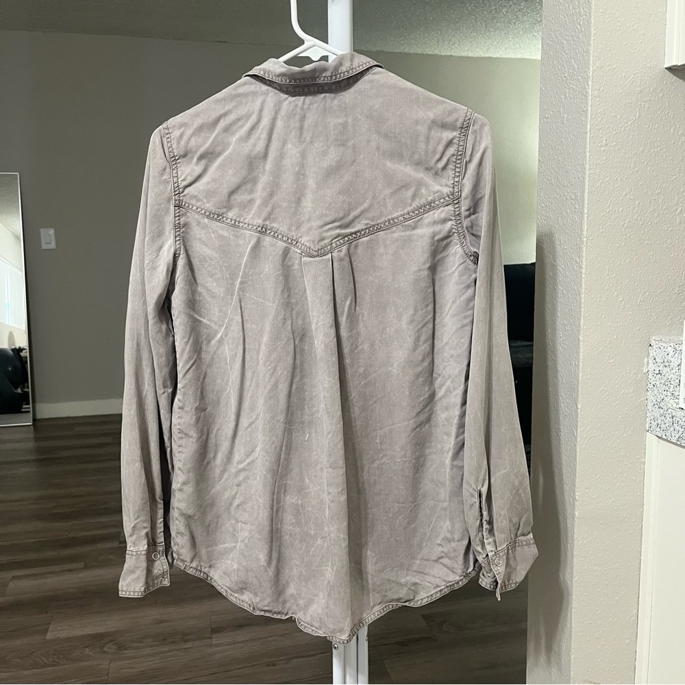 Express Western Button-Down Pocket Twill Shirt In… - image 2